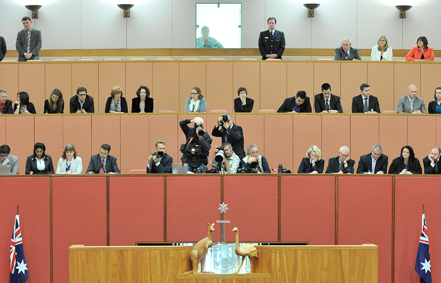 The Senate press gallery.