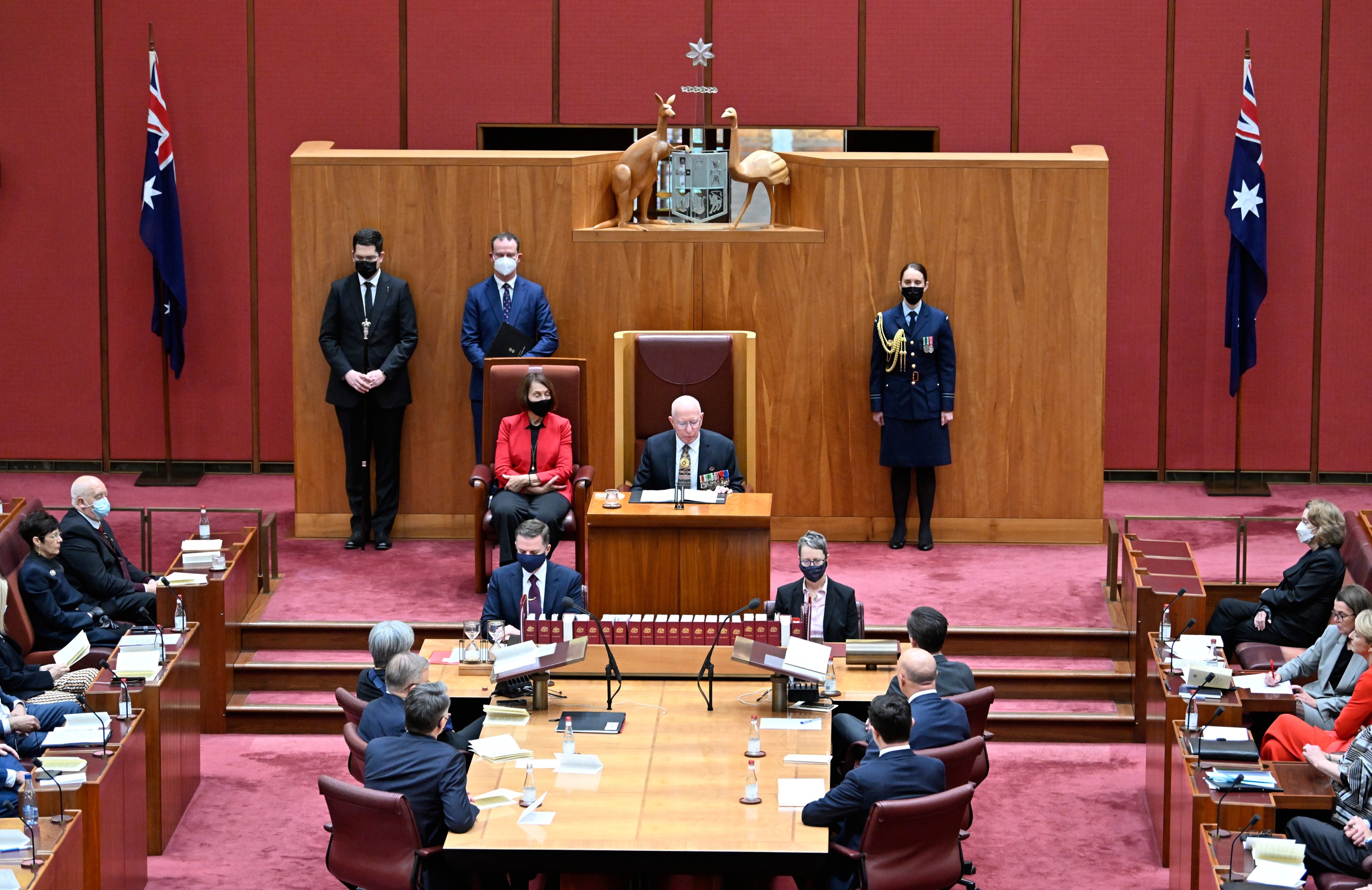 Australia's 27th Governor-General delivers his opening of Parliament address.