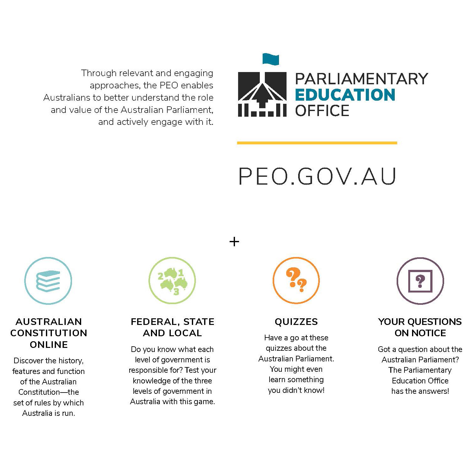 Instructions on how to make the PEO's chatterbox and information about the PEO.